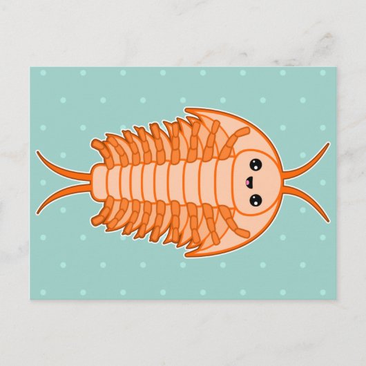 Kawaii trilobite briefkaart (Voorkant)