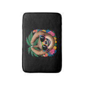 Kawaii Tropical Sloth – Cute Summer Vibes Rainbow  Badmat (Voorkant Verticaal)