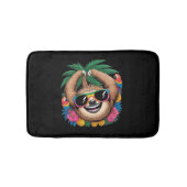 Kawaii Tropical Sloth – Cute Summer Vibes Rainbow  Badmat (Voorkant)