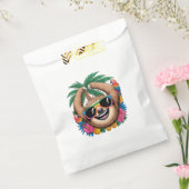 Kawaii Tropical Sloth – Cute Summer Vibes Rainbow  Bedankzakje (Gezegeld)