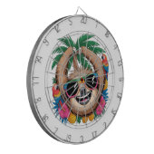 Kawaii Tropical Sloth – Cute Summer Vibes Rainbow  Dartbord (Voorkant Links)