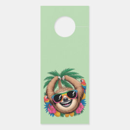 Kawaii Tropical Sloth – Cute Summer Vibes Rainbow Deurhanger