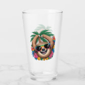 Kawaii Tropical Sloth – Cute Summer Vibes Rainbow  Glas (Achterkant)