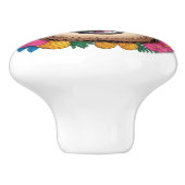 Kawaii Tropical Sloth – Cute Summer Vibes Rainbow  Keramische Knop (Zijkant)