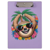 Kawaii Tropical Sloth – Cute Summer Vibes Rainbow  Klembord (Voorkant)