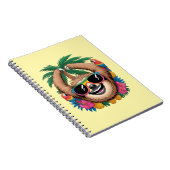 Kawaii Tropical Sloth – Cute Summer Vibes Rainbow  Notitieboek (Rechterzijde)