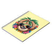 Kawaii Tropical Sloth – Cute Summer Vibes Rainbow  Notitieboek (Linkerzijde)