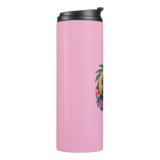 Kawaii Tropical Sloth – Cute Summer Vibes Rainbow  Thermosbeker (Gedraaid links)