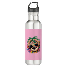 Kawaii Tropical Sloth – Cute Summer Vibes Rainbow Waterfles