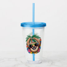 Kawaii Tropische Luiaard – Mooie Zomer Vibe Regenb
