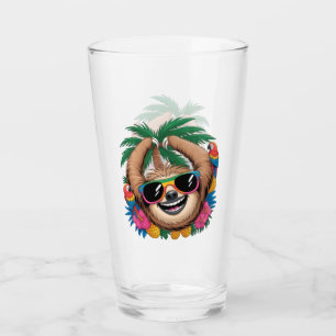 Kawaii Tropische Luiaard – Mooie Zomer Vibe Regenb Glas
