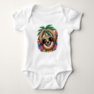 Kawaii Tropische Luiaard – Mooie Zomer Vibe Regenb Romper