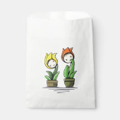 Kawaii Tulip Vrienden in Pot Favoriete Tas Bedankzakje (Voorkant)