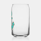 Kawaii Turquoise Anker – grillig en vrolijk Blikvorm Glas (Rechts)