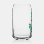 Kawaii Turquoise Anker – grillig en vrolijk Blikvorm Glas (Links)
