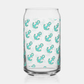 Kawaii Turquoise Anker – grillig en vrolijk Blikvorm Glas (Links)