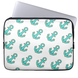 Kawaii Turquoise Anker – grillig en vrolijk Laptop Sleeve
