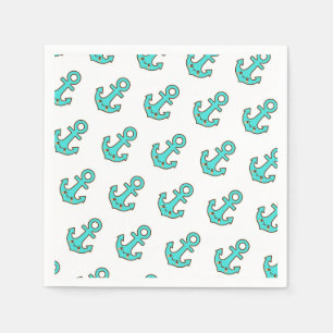 Kawaii Turquoise Anker – grillig en vrolijk Servet