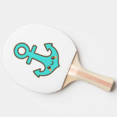 Kawaii Turquoise Anker – grillig en vrolijk Tafeltennisbatje (Zijkant)