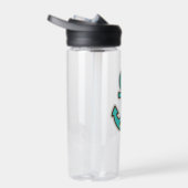 Kawaii Turquoise Anker – grillig en vrolijk Waterfles (Rechts)