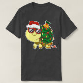 Kawaii Turtle Kame Kerstboom T-shirt (Design voorkant)
