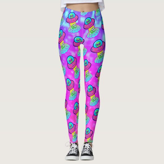 Kawaii Uchuu Kei Schattigee Ufo Leggings (Voorkant)