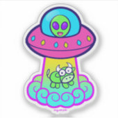 Kawaii Ufo Sticker (Voorkant)
