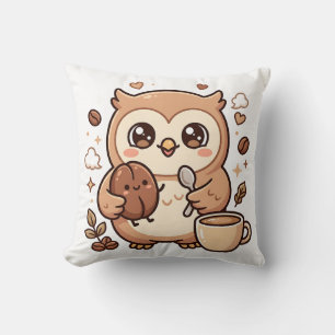 Kawaii Uil Koffie Kussen Dekkussen
