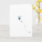 Kawaii Uil Valentijnkaart Kaart (Gele Bloem)