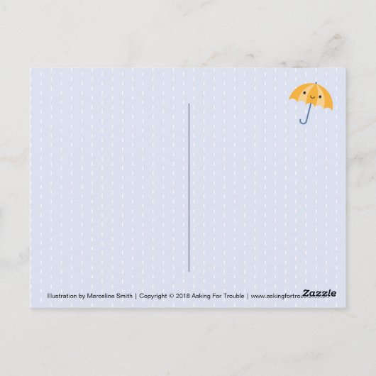 Kawaii Umbrellas Briefkaart (Achterkant)