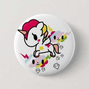 Kawaii Unicorn Badge Ronde Button 5,7 Cm