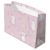 Kawaii Unicorn Cat Cute Caticorn voor kinderen Groot Cadeauzakje (Achterkant Gekanteld)