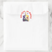 Kawaii Unicorn Hamster gelooft in magische Sticker (Tas)
