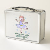 Kawaii Unicorn | Lopen tijdens de winter (Achterkant)