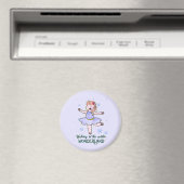 Kawaii Unicorn | Lopen tijdens de winter Magneet (Insitu (Vaatwasser))