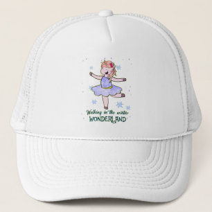 Kawaii Unicorn Lopen tijdens de winter Trucker Pet