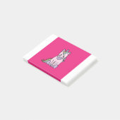 Kawaii unicorn magisch roze en regenboog post-it® notes (Schuin)