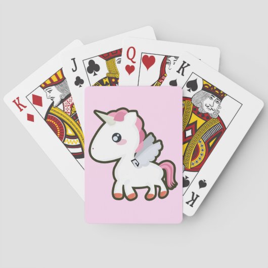 Kawaii Unicorn Pokerkaarten (Achterkant)