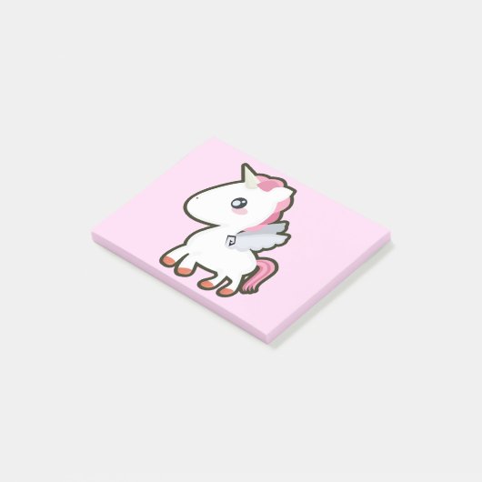 Kawaii Unicorn Post-it® Notes (Schuin)