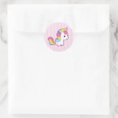 Kawaii Unicorn Ronde Sticker (Tas)