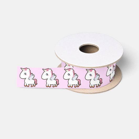 Kawaii Unicorn Satijnen Lint (Spoel)