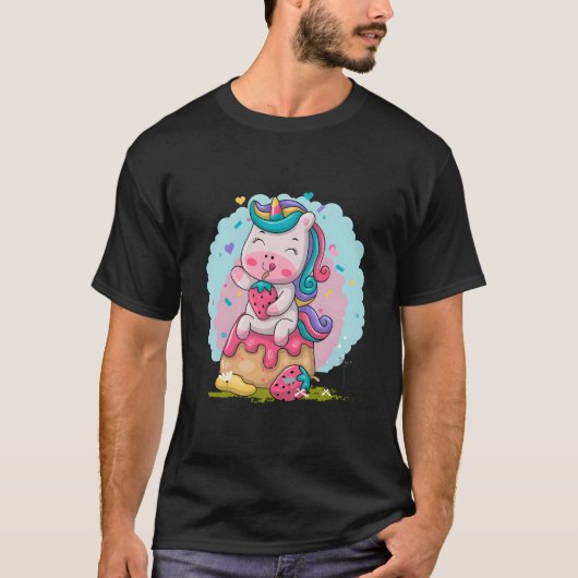 Kawaii Unicorn T-shirt (Voorkant)