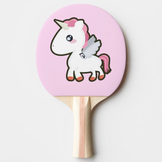Kawaii Unicorn Tafeltennisbatje (Voorkant)