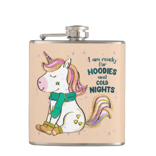 Kawaii Unicorn Winter en Hoodies Heupfles