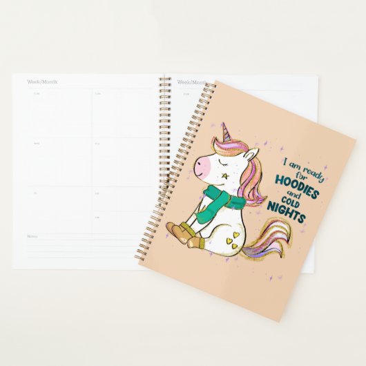 Kawaii Unicorn | Winter en Hoodies Planner (Display)