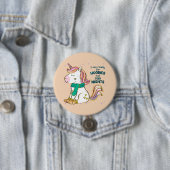Kawaii Unicorn | Winter en Hoodies Ronde Button 7,6 Cm (In situ)