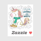 Kawaii Unicorn | Winter en Hoodies Sticker (Vel)