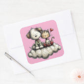 Kawaii Valentine Character 3 Inch Sticker – Cute L (Envelop)