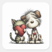 Kawaii Valentine Character 3 Inch Sticker – Cute L (Voorkant)