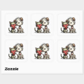 Kawaii Valentine Character 3 Inch Sticker – Cute L (Vel)